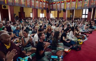 Thaye Dorje, His Holiness the 17th Gyalwa Karmapa, presides over the Karmapa Public Course 2025